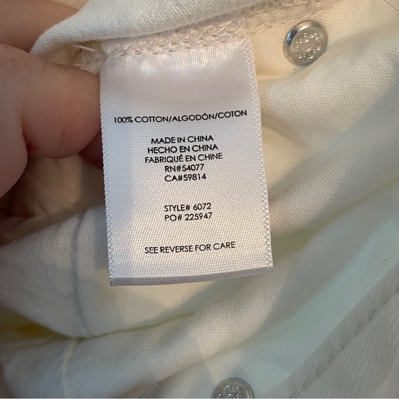 CAbi White Women's Boot Cut 100% Boyfriend Jeans Size 12 - Picture 9 of 9